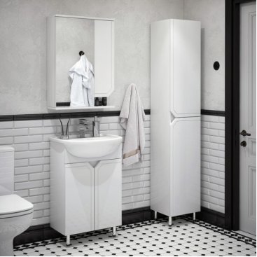 Мебель для ванной Corozo Сириус 55 см белая