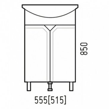 Мебель для ванной Corozo Сириус 55 см белая