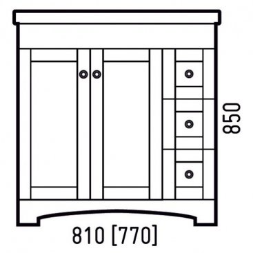 Мебель для ванной Corozo Техас 80 см белая