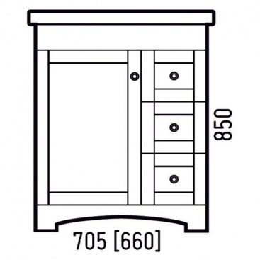 Мебель для ванной Corozo Техас 70 см белая
