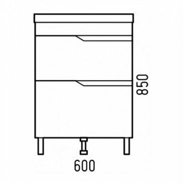 Мебель для ванной Corozo Теона 60 см напольная белая