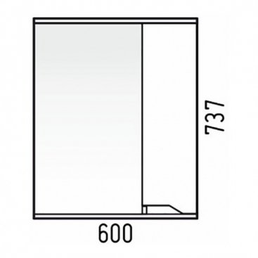 Зеркало со шкафчиком Corozo Теона 60 см белый