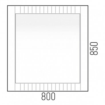 Зеркало Corozo Терра 80 см графит матовый