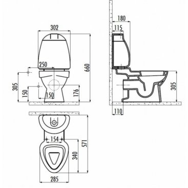 Унитаз Creavit Cocuk CK310 с функцией биде