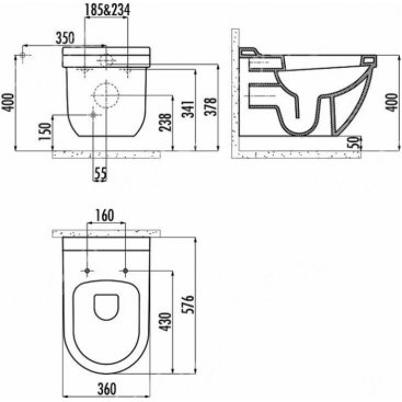 Унитаз Creavit Dream DR320