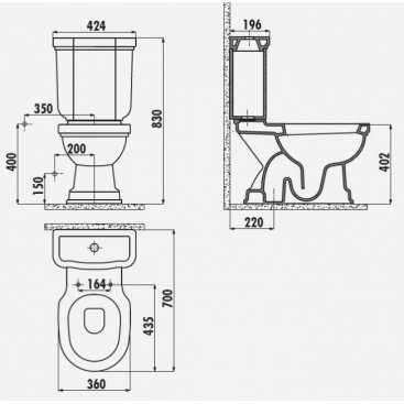 Унитаз Creavit Klasik KL300