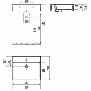 Раковина Creavit Next NX260