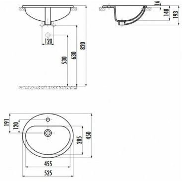 Раковина Creavit TP225