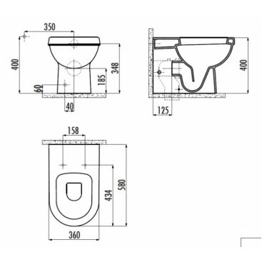 Унитаз Creavit Vitroya VT350