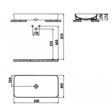 Раковина Creavit Ultra UL080