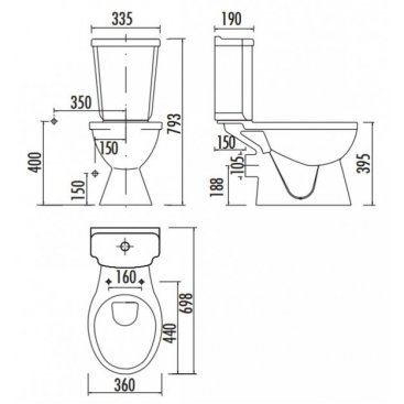 Унитаз Creavit Yedigoller YG310.W0 с функцией биде