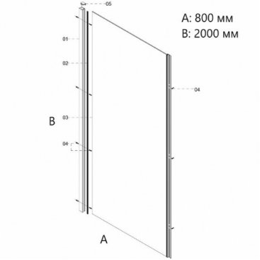 Боковая стенка Creto Nota 122-SP-800-C-CH-6 (260074)