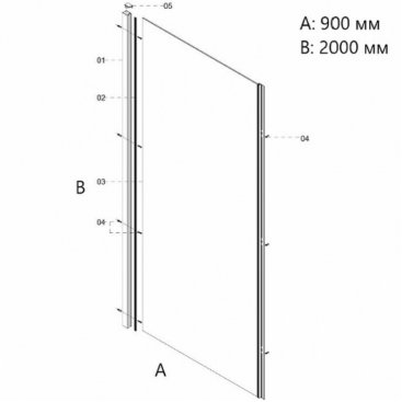 Боковая стенка Creto Nota 122-SP-900-C-CH-6 (260075)