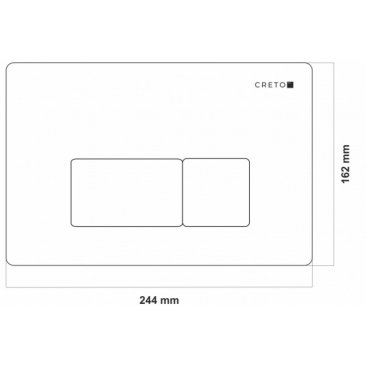 Клавиша смыва Creto Snap KL-CR-1.7-BM черный матовый