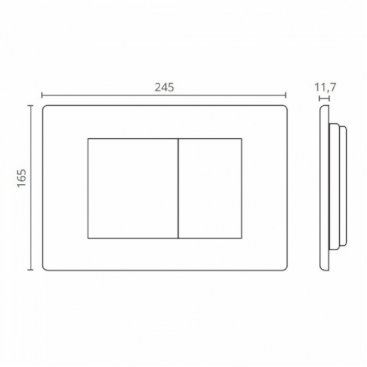 Клавиша смыва Ctesi Steel BK0202140