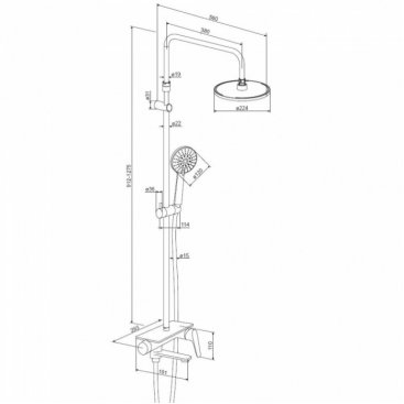 Душевая стойка Damixa Jupiter 977730300