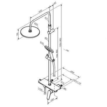 Душевая стойка Damixa Jupiter 977780300