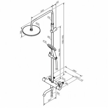 Душевая стойка Damixa Jupiter 977810300