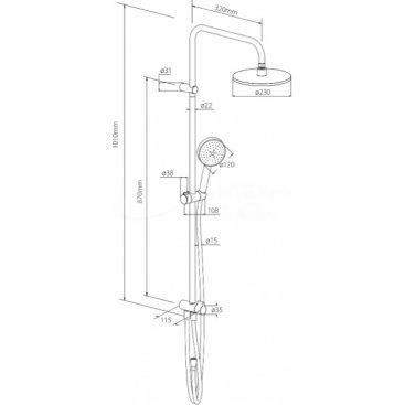 Душевая стойка Damixa Jupiter DX977700000