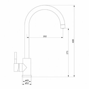 Смеситель для кухни Damixa Merkur 400721400