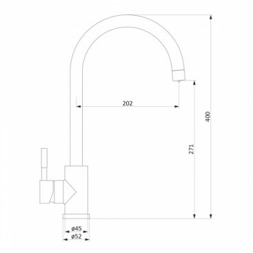 Смеситель для кухни Damixa Merkur DX710730000