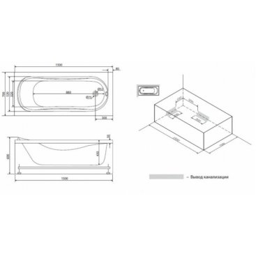 Ванна Damixa Origin Evo 150x70