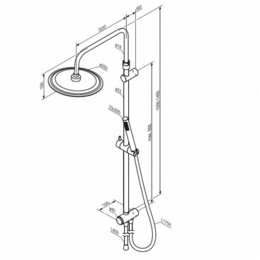 Душевая стойка Damixa Scandinavian Pure 936000300