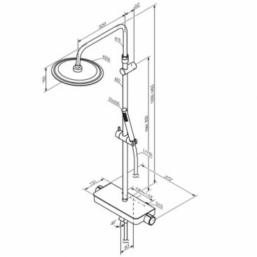 Душевая стойка Damixa Scandinavian Pure 936730300