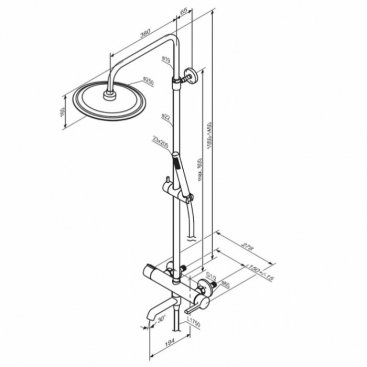 Душевая стойка Damixa Scandinavian Pure 936740000