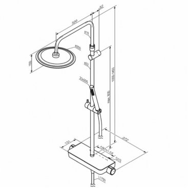 Душевая стойка Damixa Scandinavian Pure 936750300