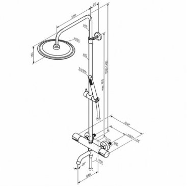 Душевая стойка Damixa Scandinavian Pure 936810300