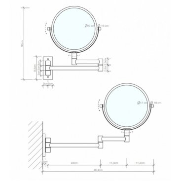 Косметическое зеркало Decor Walther SPT 33 хром