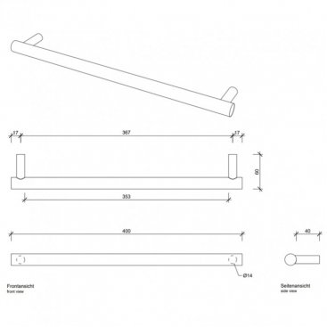 Полотенцедержатель Decor Walther Bar HTE40 40 см