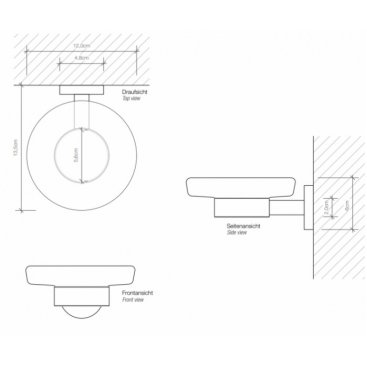 Мыльница подвесная Decor Walther Basic WSS черная