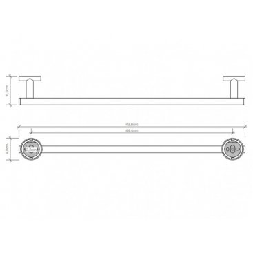 Полотенцедержатель Decor Walther Basic HTE50 50 см черный