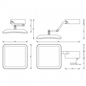 Косметическое зеркало Decor Walther Club Vanity Plus 123200