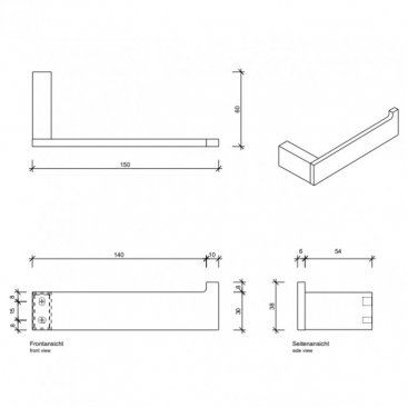 Держатель туалетной бумаги Decor Walther Contract CT TPH1 15 см хром