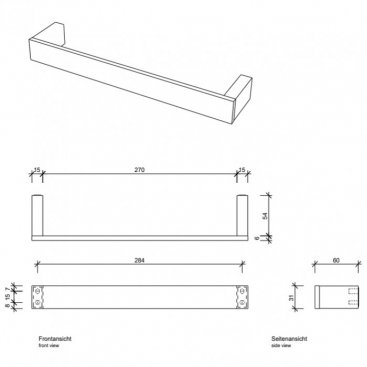 Полотенцедержатель Decor Walther Contract CT HTE30 черный