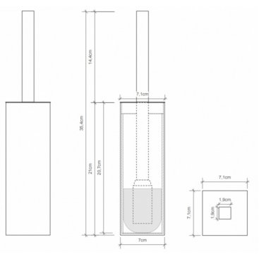 Ершик напольный Decor Walther Cube DW 395 черный