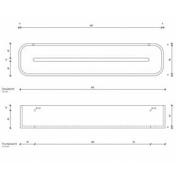 Полка для душа Decor Walther Stone DCT45 белая/сталь