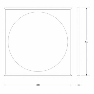 Зеркало Defesto ECLIPSE DF 2233