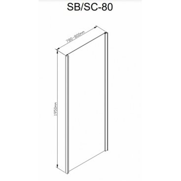 Боковая стенка Deto SC 80 Chrome