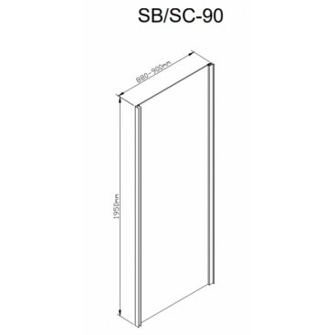 Боковая стенка Deto SC 90 Chrome