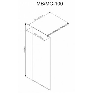 Душевая перегородка Deto LC 100 Chrome