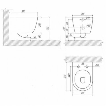 Комплект Diwo 4501 D + Diwo Коломна 0700 + Diwo 7320 D белая глянцевая