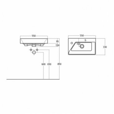 Раковина Dreja Slim Synergy 17055-KL