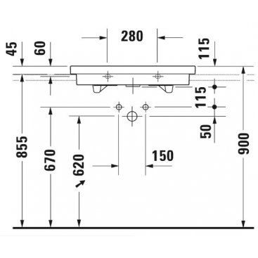 Раковина Duravit 2ND Floor 0491700000