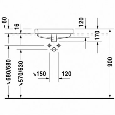 Раковина Duravit Vero 315500000