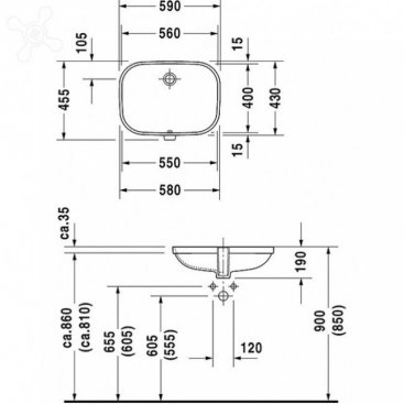 Раковина Duravit D-Code 338560000