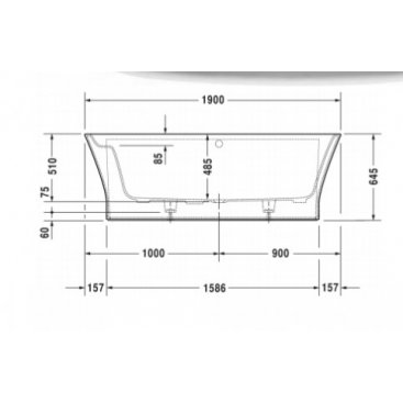 Ванна из минерального литья Duravit Cape Cod 190x90